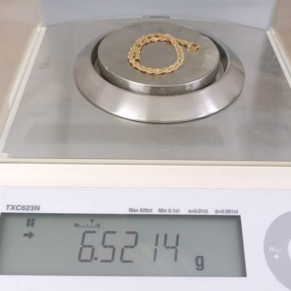 18金 K18 男女兼用 三つ編みブレス 6.52g 18㎝ Z2101