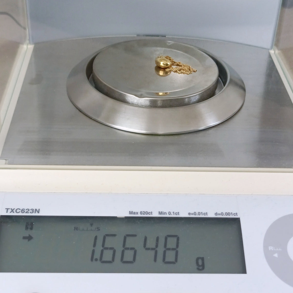 18金 K18 男女兼用 ラ・ソマ デザインネックス 1.66g 39㎝ Z2169