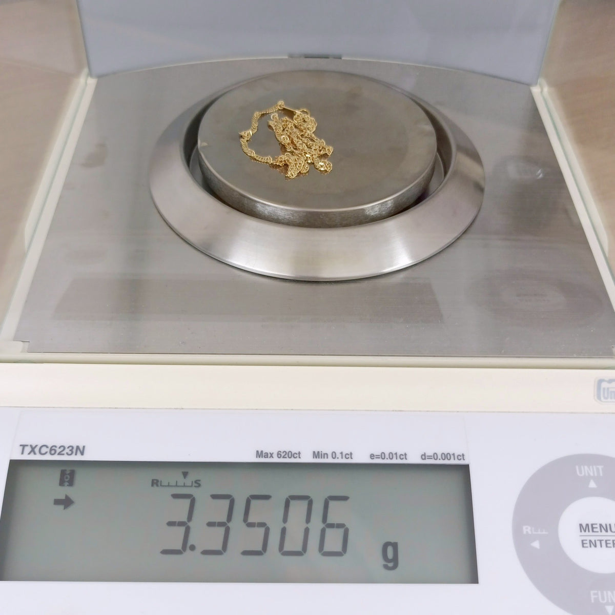 18金 K18 男女兼用 造幣局 スクリューネックレス 3.35g 40.5㎝ Z1857
