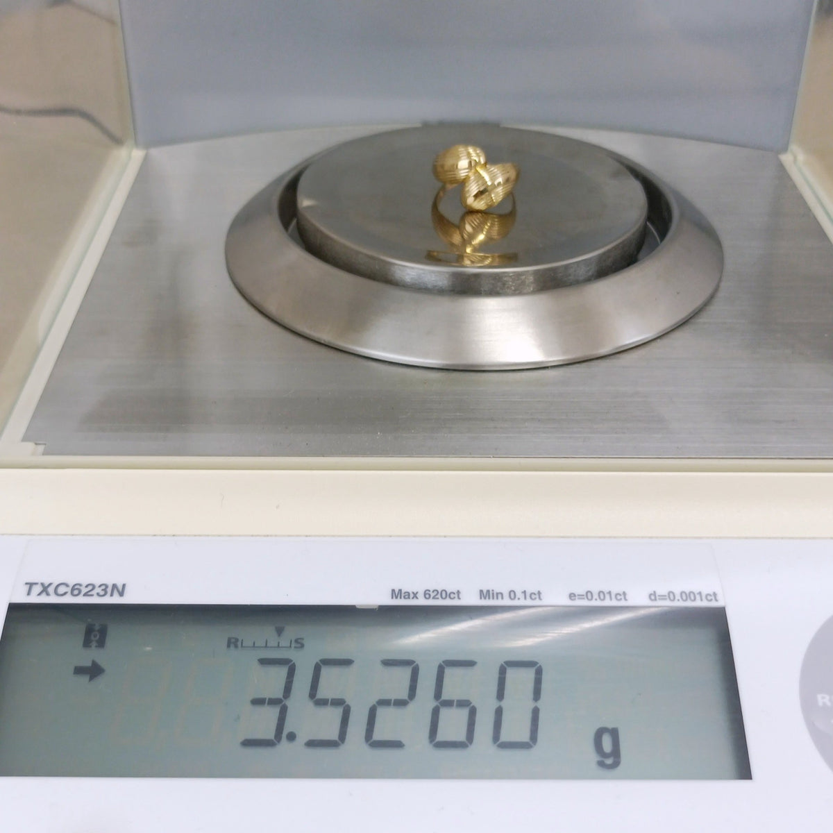 18金 K18 男女兼用 デザインリング 3.52g 15号 Z2403