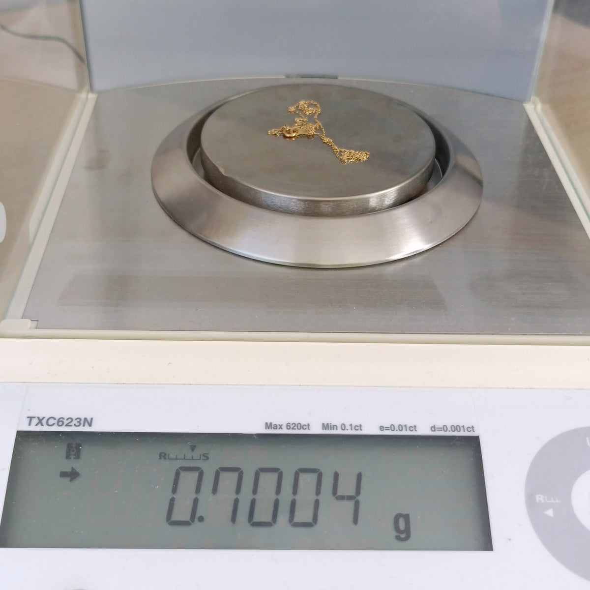 18金 K18 男女兼用 チェーンネックレス 0.7g 40㎝ Z2252