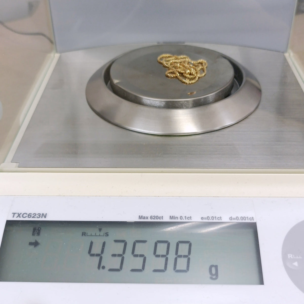 18金 K18 男女兼用 スクリューヴェネチアン アジャスター付きネックレス 4.35g 45.5㎝ Z2064