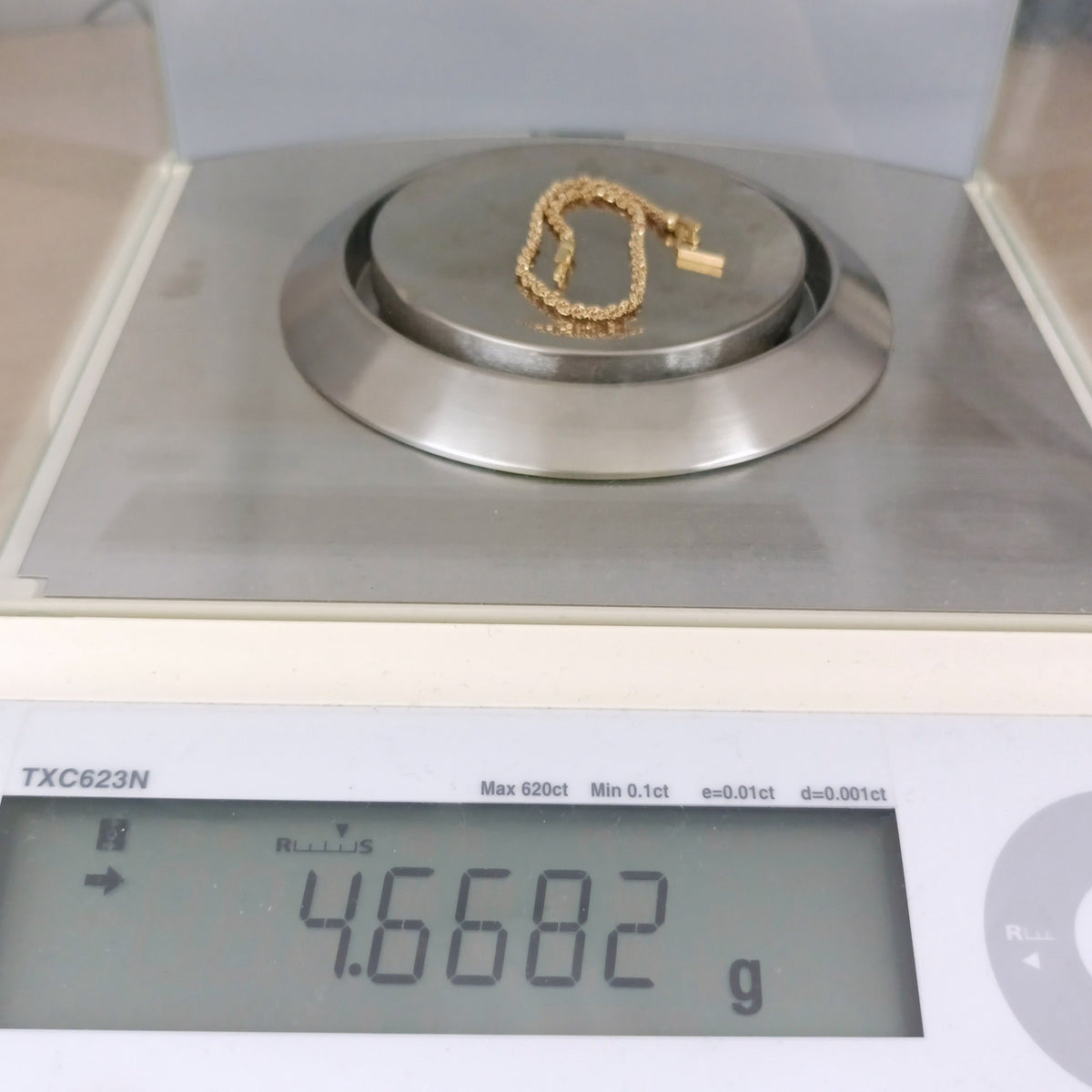18金 K18 男女兼用 2連ブレス 4.66g 18.5㎝ Z2092