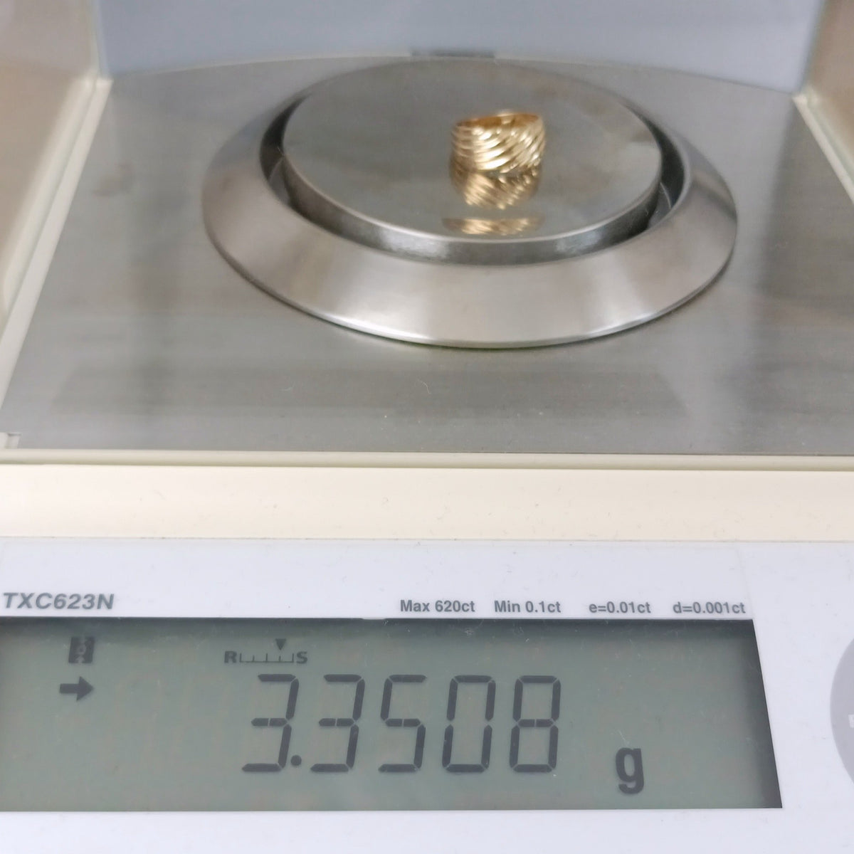 18金 K18 男女兼用 デザインリング 3.35g 12号 Z2779