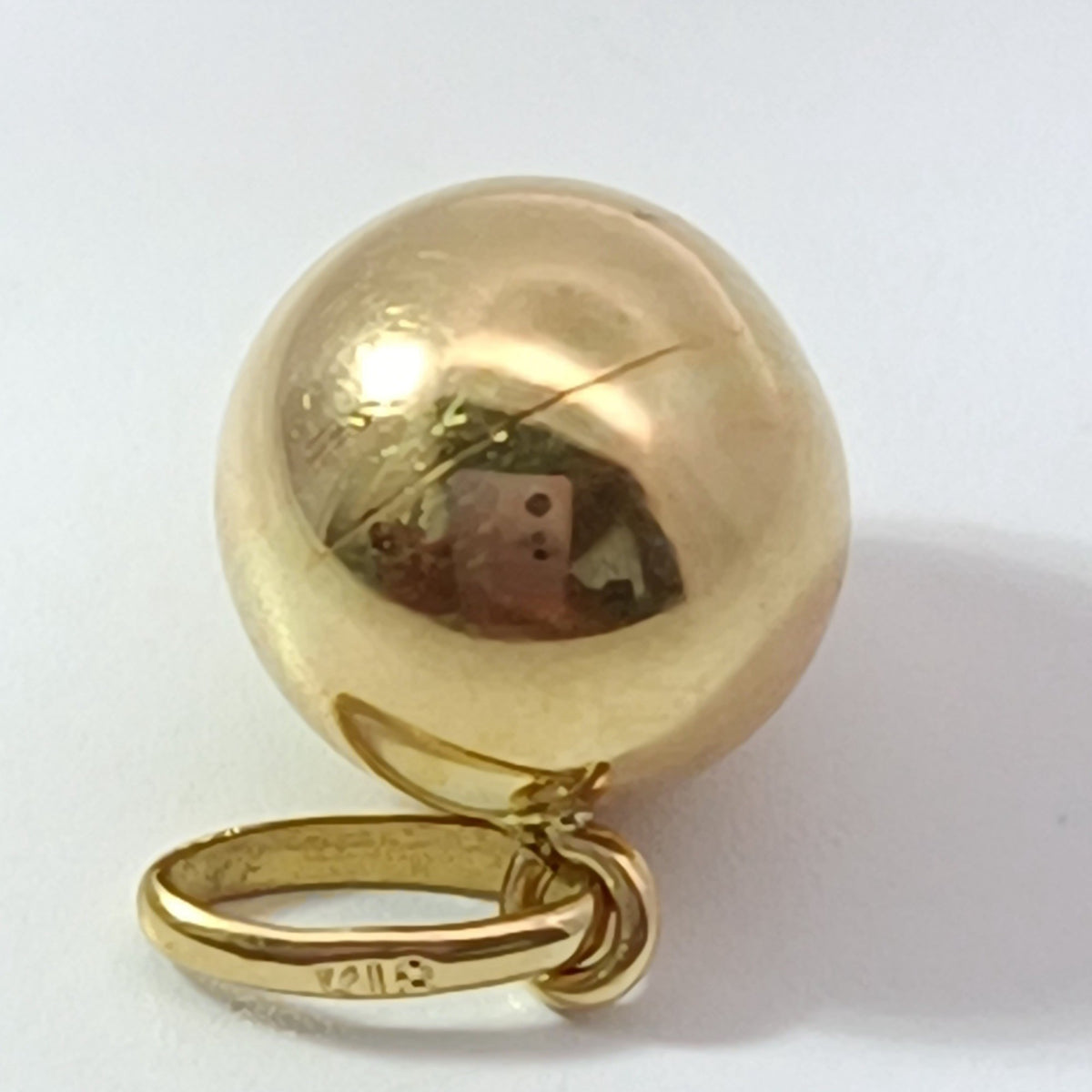 18金 K18 男女兼用 ボールネックレストップ 0.36ｇ Z2200