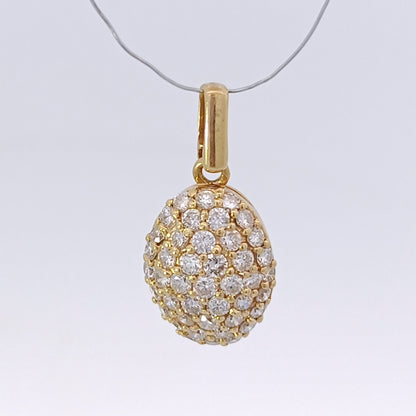 18金 K18 男女兼用 ダイヤ付き ネックレストップ 0.8ct 2.37ｇ  Z2316