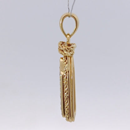 18金 K18 男女兼用 ダイヤ0.3ct デザインネックレストップ 3.56ｇ Z2773