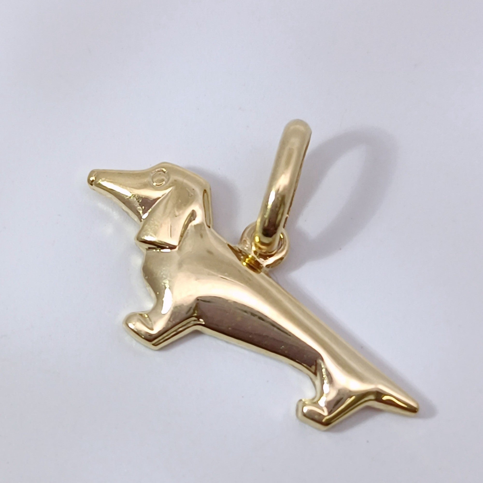 18金 K18 男女兼用 アニマル ダックス ネックレストップ 2.34g Z2918