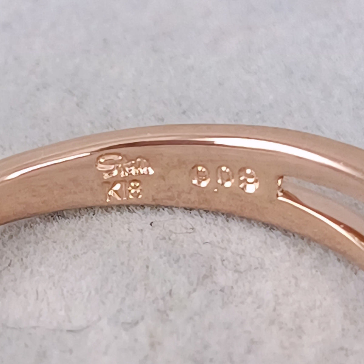 18金 K18PG スタージュエリー ダイヤリング 2.29ｇ 11号  Z2419