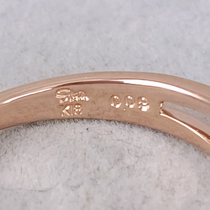 18金 K18PG スタージュエリー ダイヤリング 2.29ｇ 11号  Z2419