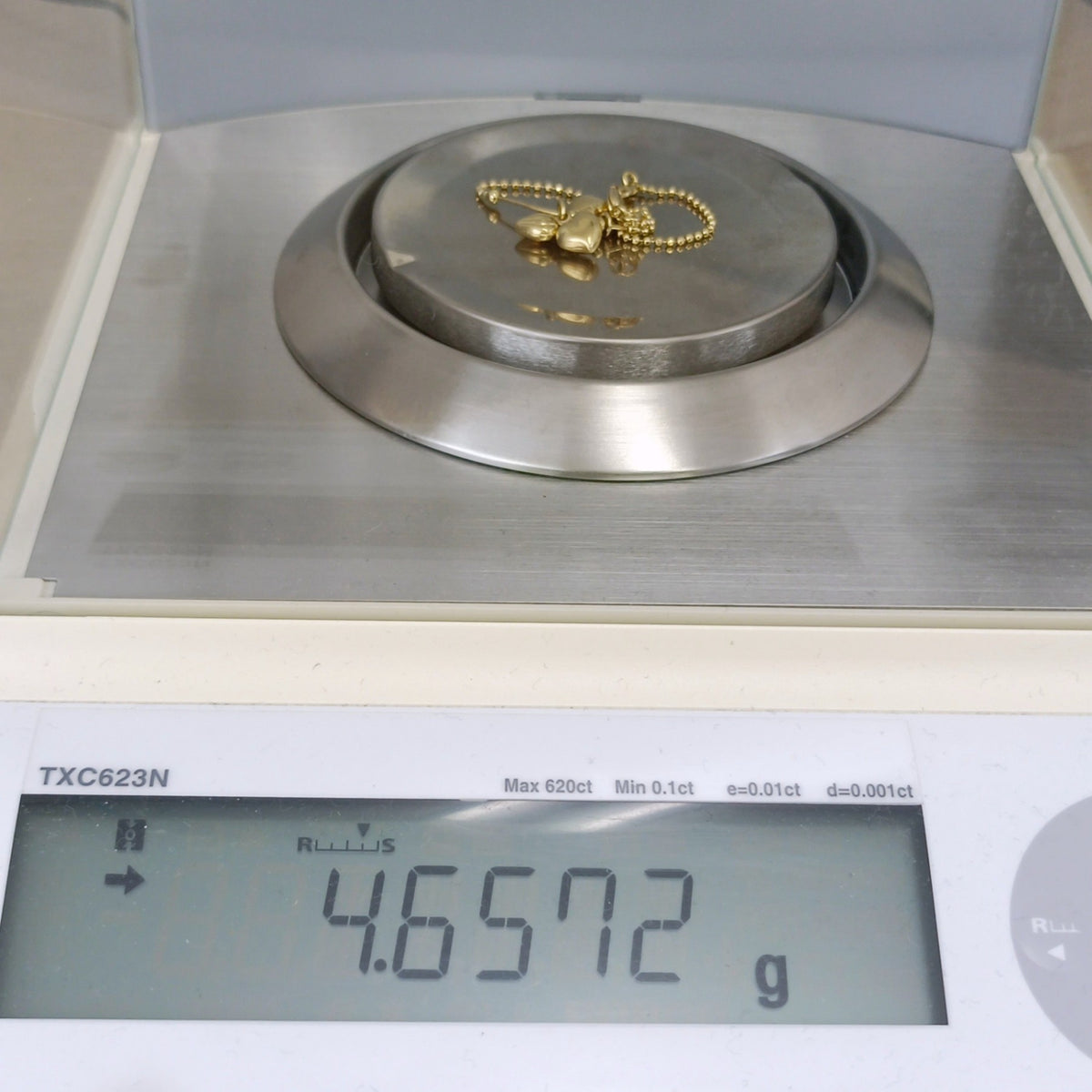 18金 K18 男女兼用 イタリー 中空ブレス 4.65ｇ 17.5㎝ Z2301