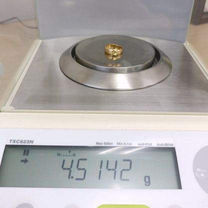 18金 K18 男女兼用 彫金デザインリング 4.51ｇ 9号 Z2949