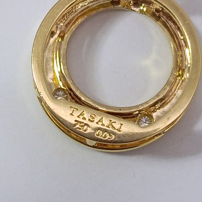 18金 K18 男女兼用 タサキ ダイヤ0.09ct ネックレストップ 1.95ｇ Z2153