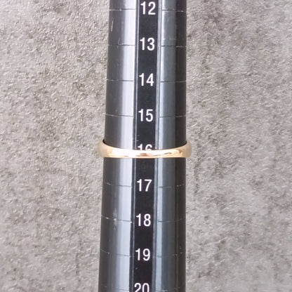 18金 K18 男女兼用 ミラーカットリング 3.3ｇ 16号 Z2791