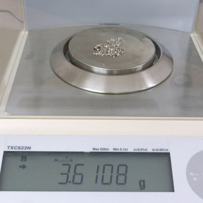 Pt1000 プラチナ 2連ペタルチェーン ロングネックレス 3.61ｇ 70㎝ Z2265
