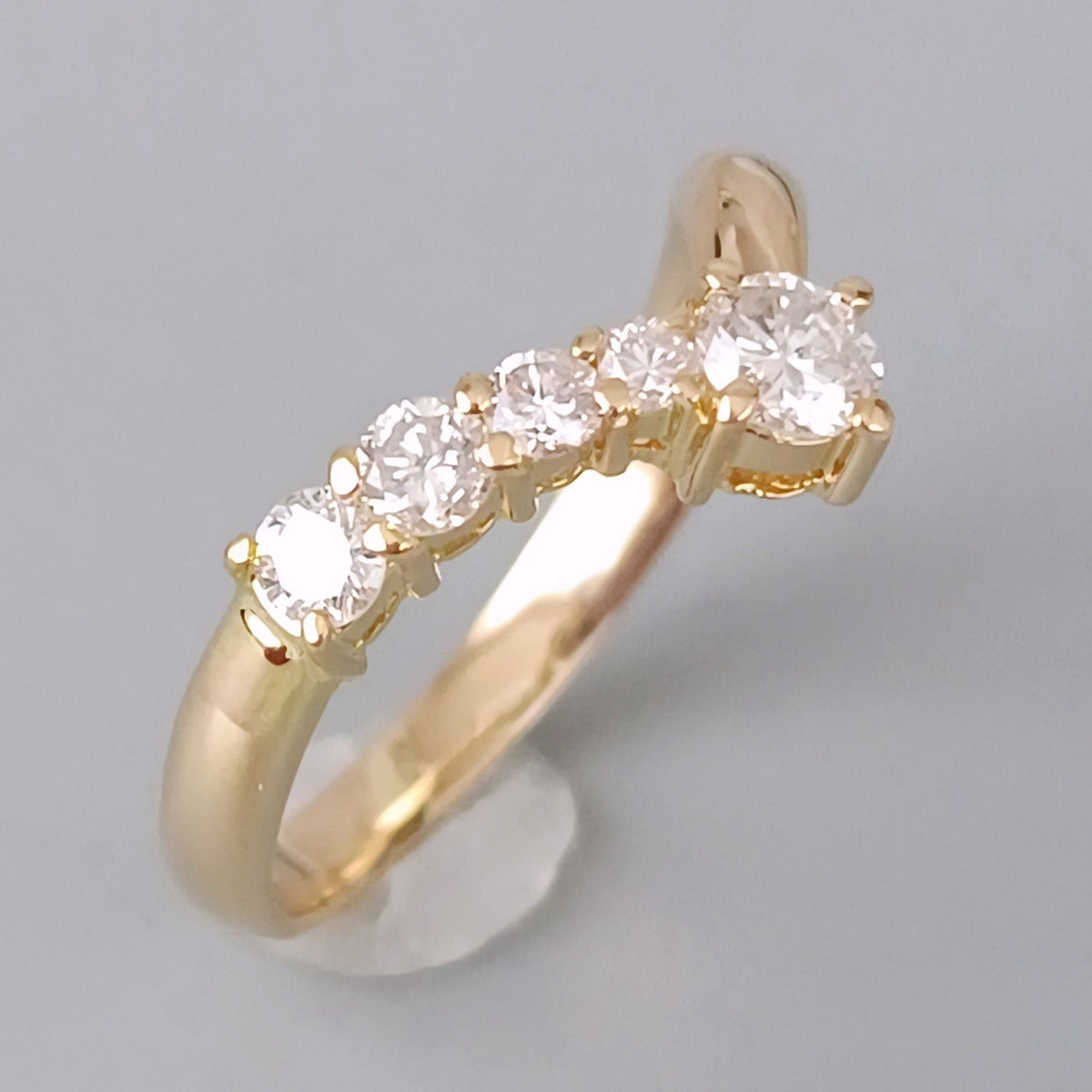 18金 K18 ダイヤ0.42ct デザインリング 2.76ｇ  11号 Z2957