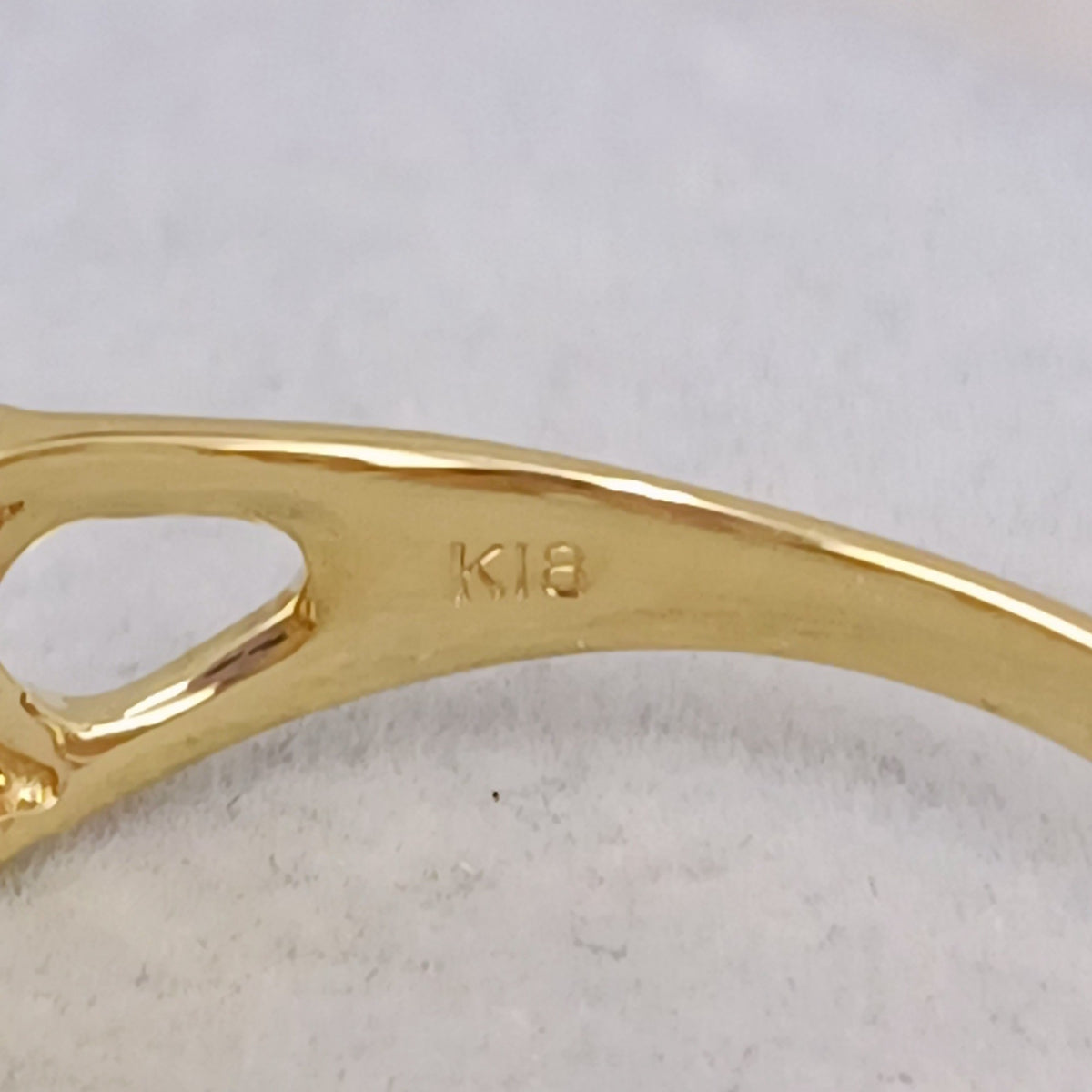 18金 K18 男女兼用 ハート デザインリング 2.16ｇ 13号 Z2401