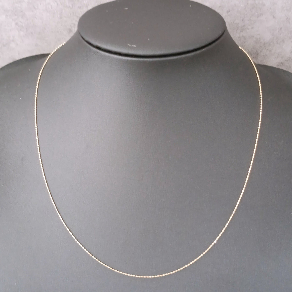 18金 K18 男女兼用 スライド式アジャスター付き シリンダーネックレス 1.46ｇ 45㎝ Z2220