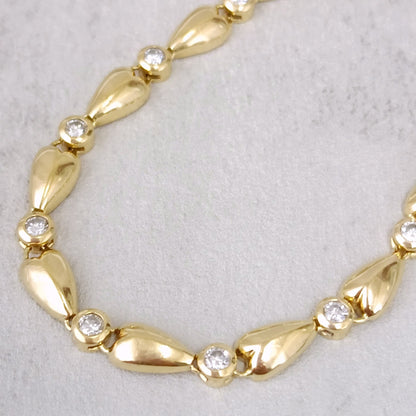 18金 K18 男女兼用 1.05ct デザインブレス 12.13ｇ 18㎝ Z3071