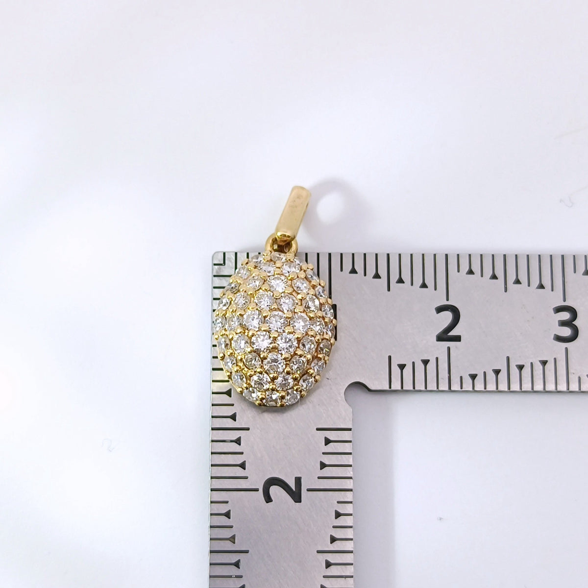 18金 K18 男女兼用 ダイヤ付き ネックレストップ 0.8ct 2.37ｇ  Z2316