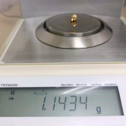 18金 K18 男女兼用大振り ボールデザイン ネックレストップ 1.14ｇ Z1994