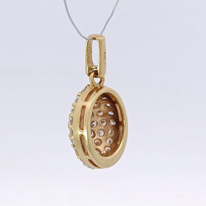 18金 K18 男女兼用 ダイヤ付き ネックレストップ 0.8ct 2.37ｇ  Z2316