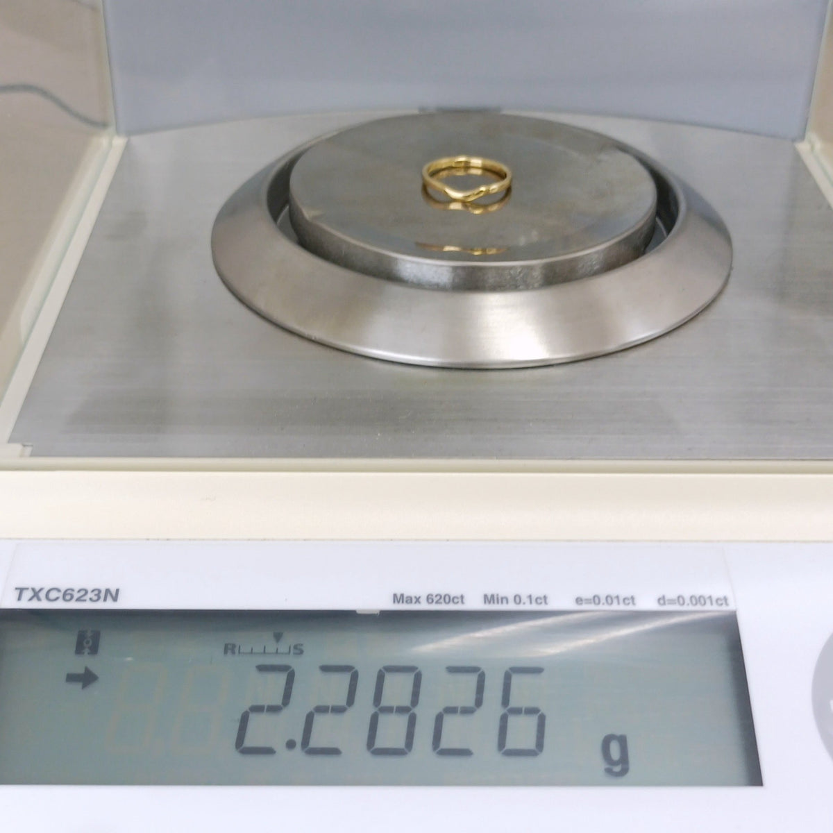 18金 K18 男女兼用 ティファニー カーブリング 2.28ｇ 13号 Z2365