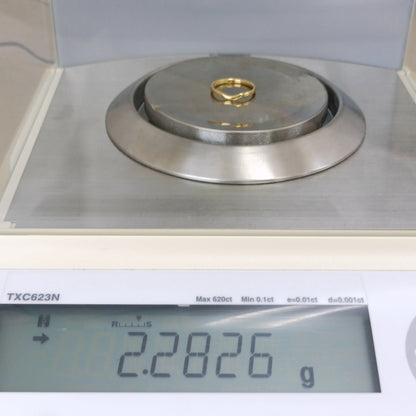 18金 K18 男女兼用 ティファニー カーブリング 2.28ｇ 13号 Z2365