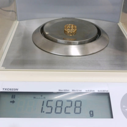 18金 K18 男女兼用 透かしデザインリング 1.58ｇ 10号 Z2380