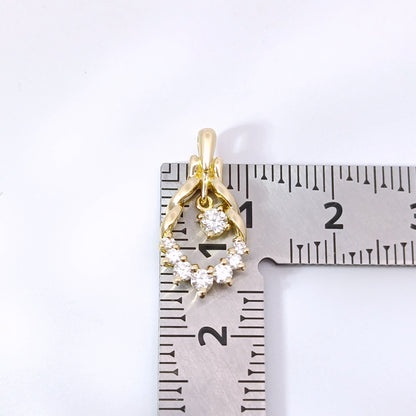 18金 K18 男女兼用 ダイヤ 0.3ct ネックレストップ 2.56ｇ Z2910