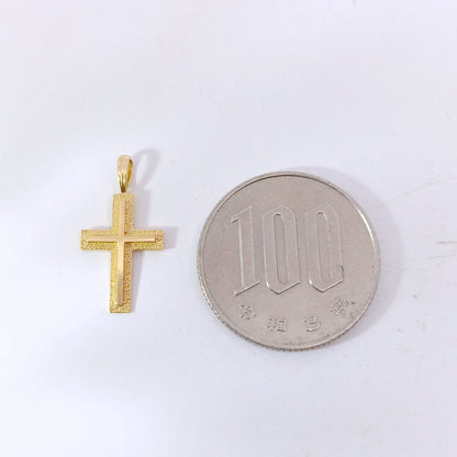 18金 K18 男女兼用 十字架クロス ネックレストップ 0.8ｇ Z1882