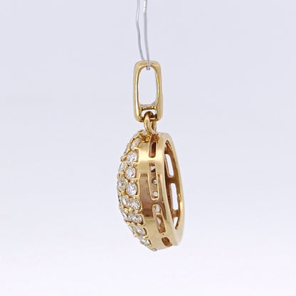 18金 K18 男女兼用 ダイヤ付き ネックレストップ 0.8ct 2.37ｇ  Z2316