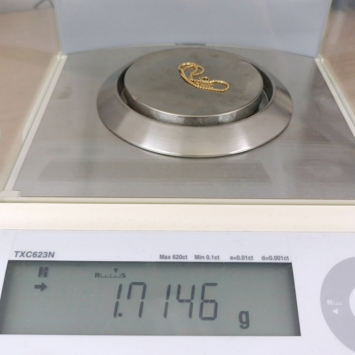 18金 K18 男女兼用 デザインブレス 1.71ｇ 18㎝ Z2090