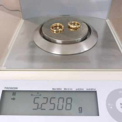 18金 K18 バンブーデザイン ピアス 5.25ｇ Z2046