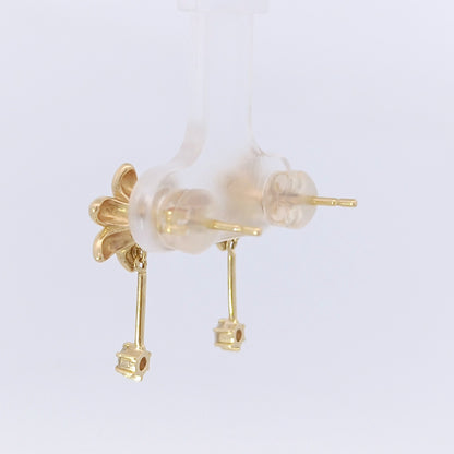 18金 K18 ダイヤ0.12×2 デザインピアス 3.37ｇ Z3018