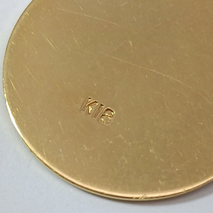 18金 K18 男女兼用 エリザベス金貨モチーフ ネックレストップ 1.96ｇ Z1888