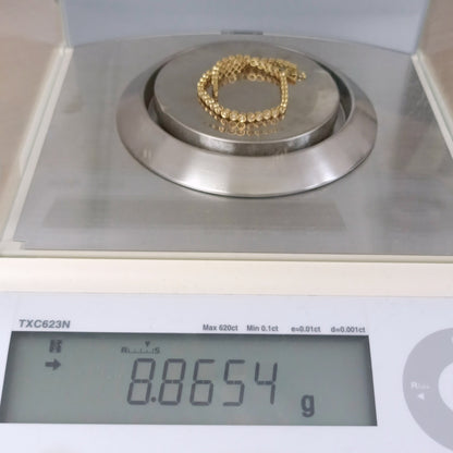 18金 K18 男女兼用 テニスブレス 1ct 8.86ｇ 18㎝ Z2099