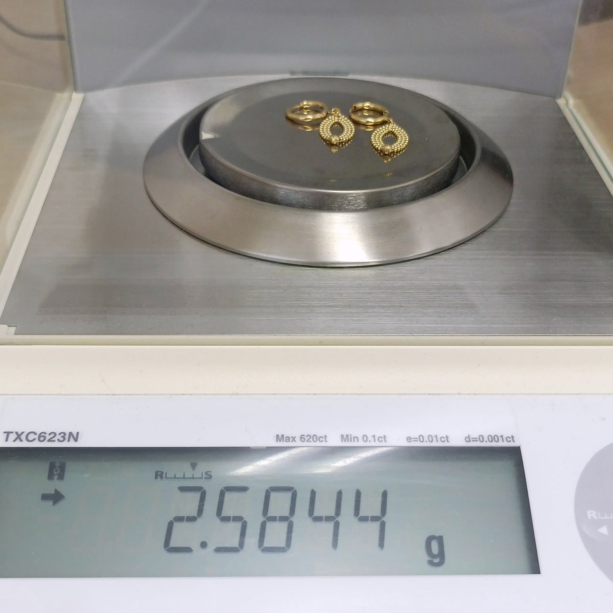 18金 K18 デザインピアス 2.58ｇ Z1953