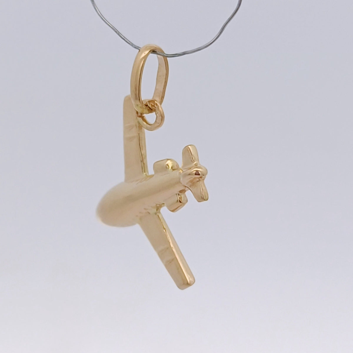 18金 K18 男女兼用 飛行機 旅客機 ネックレストップ 0.79ｇ Z2759