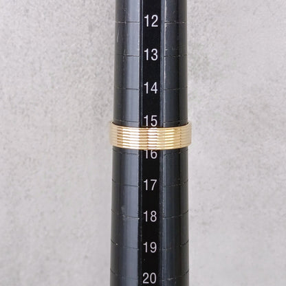 18金 K18 男女兼用 平打ち カットリング 3.71ｇ 15～16号 Z2366