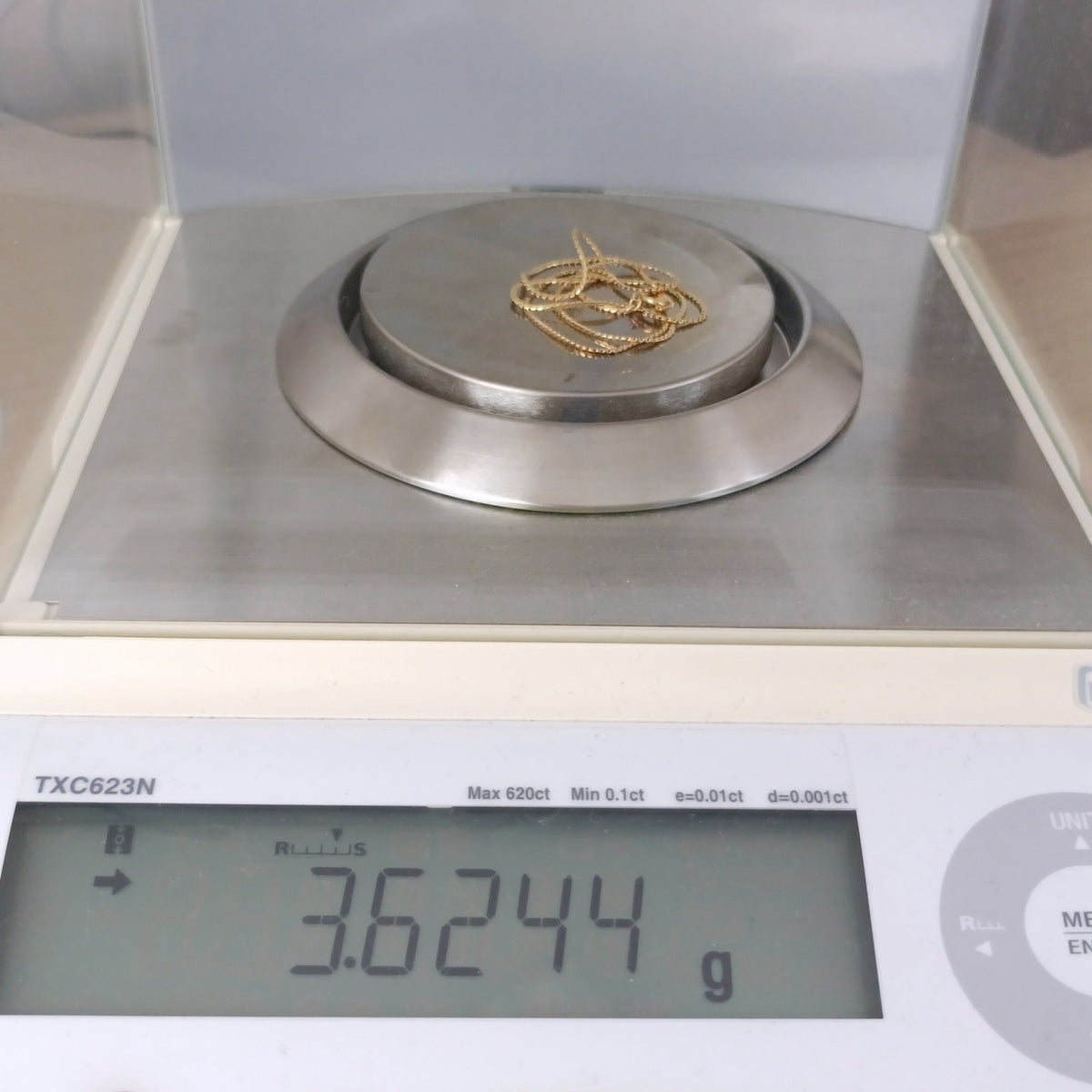 18金 K18 男女兼用 鏡面 ネックレス 3.62ｇ 41㎝ Z2704