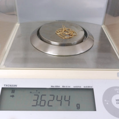 18金 K18 男女兼用 鏡面 ネックレス 3.62ｇ 41㎝ Z2704