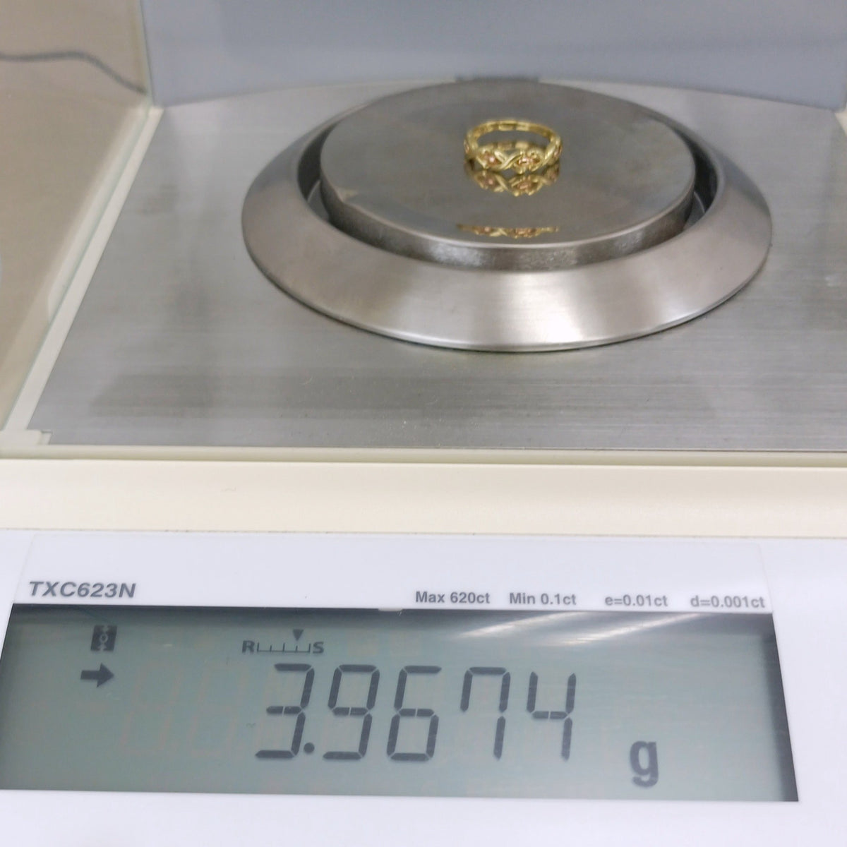 18金 K18 男女兼用 デザインリング 3.96g 13号 Z2349