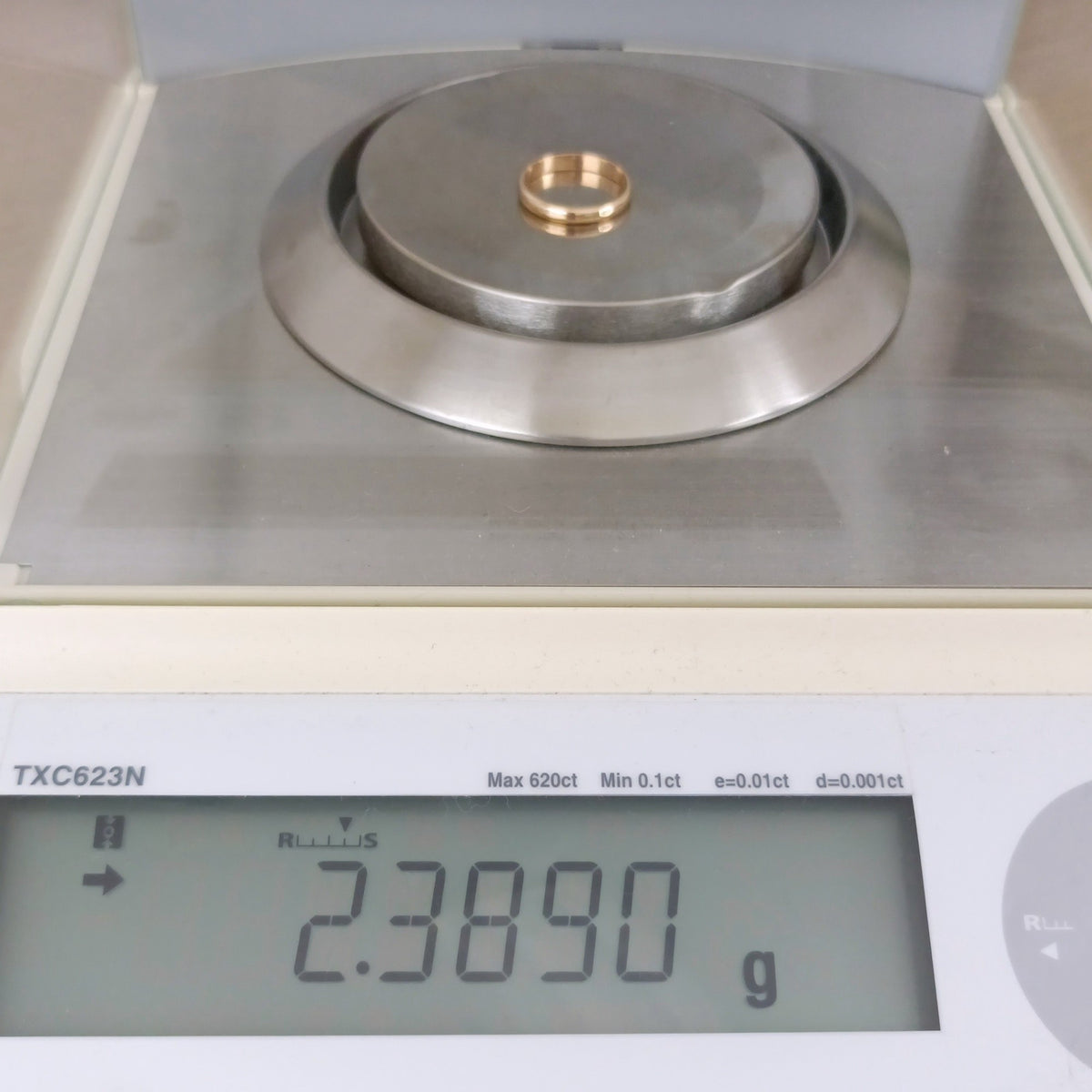 18金 K18 男女兼用 甲丸リング 2.38ｇ 12号 Z2996