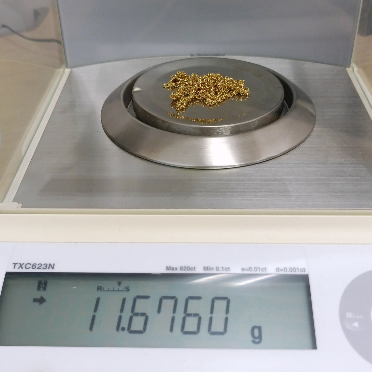 18金 K18 男女兼用 ウノアエレ 2連アズキチェーンネックレス 11.67ｇ 60.5㎝ Z2438