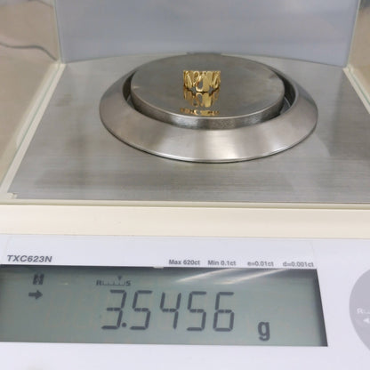18金 K18 男女兼用 造幣局 田中貴金属 艶消し&鏡面 リング 3.54ｇ 12号 Z2413