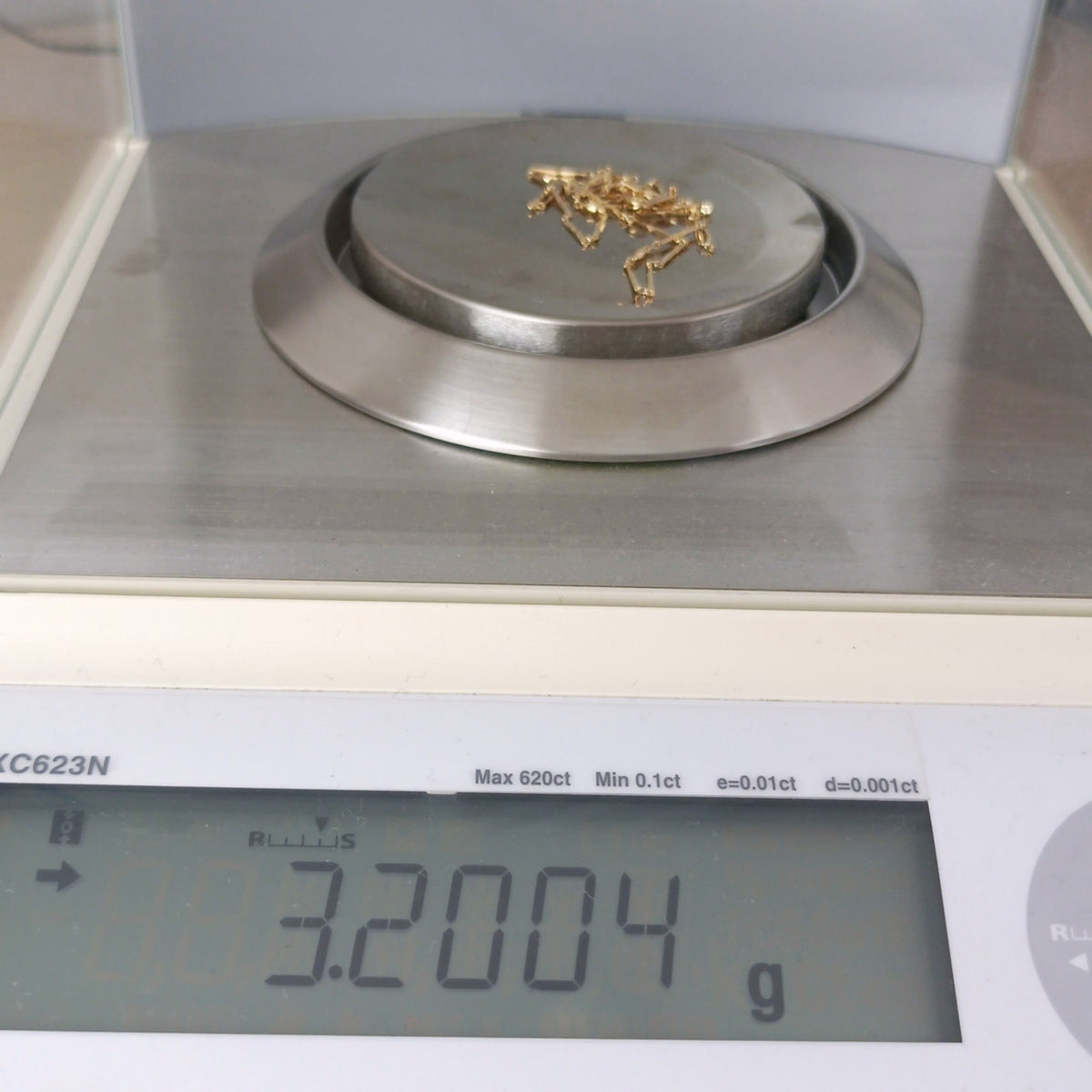 18金 K18 男女兼用 造幣局 切子ネックレス 3.2ｇ 41㎝ Z1906