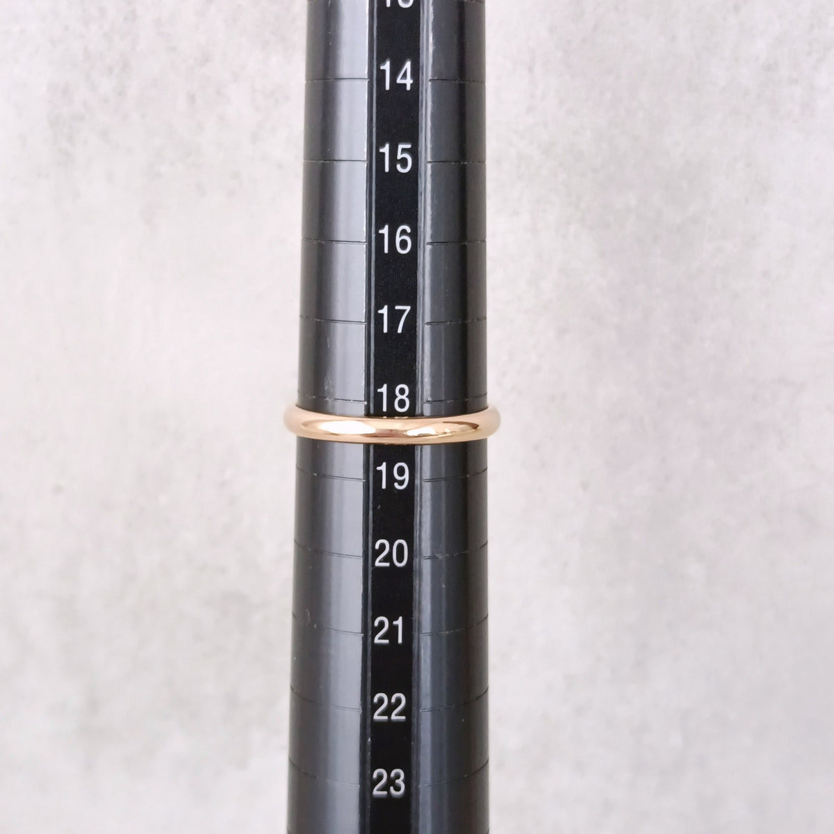 18金 K18 男女兼用 造幣局 鏡面 甲丸リング 2.68ｇ 18号 Z2434