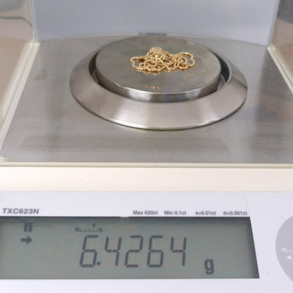 18金 K18 男女兼用 タサキ フリーアジャスター付き ベネチアンネックレス 6.42ｇ 50.5㎝ Z2212