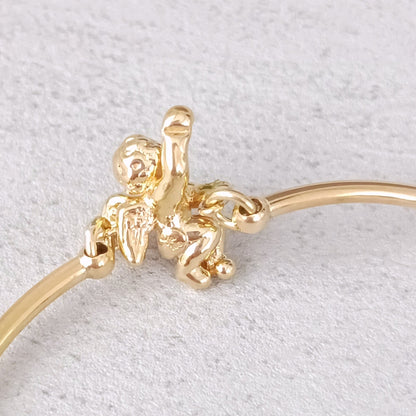 18金 K18 男女兼用 スタージュエリー 天使 エンジェル バングル 6.75ｇ Z2041
